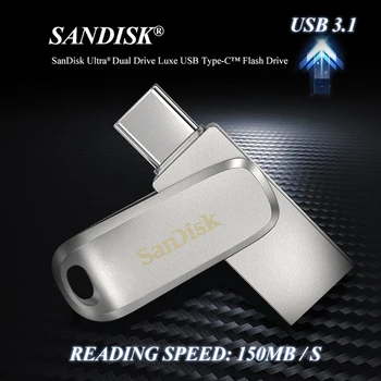 Pôvodné SanDisk Dual Typu C, USB 3.1 OTG USB Flash Disk až 150MB/s 512 gb diskom 1 tb 256 GB 128 GB 32 GB pero jednotky cle usb flash stick