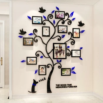 DIY rodokmeňa Psa Akryl Stene Nálepku s Foto rámček Moderné Tvorivé Osobné Domova Obývacia Izba, Spálňa Umenie Plagátu