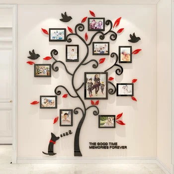 DIY rodokmeňa Psa Akryl Stene Nálepku s Foto rámček Moderné Tvorivé Osobné Domova Obývacia Izba, Spálňa Umenie Plagátu
