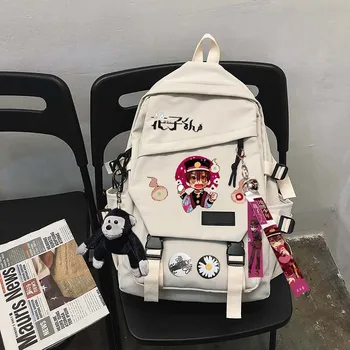 Štýl Anime Wc-Viazané Hanako Kun Vzor Nylon Batoh Bookbag Vysokou Kapacitou Cestovná Taška pre Dievčatá Chlapci Študentov Mochilas