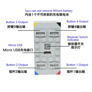 Professional Lithium Batéria, 4 Kanálový 2.4 G Diaľkové Ovládanie RC USB Nabíjanie cada 8878 8880 Stavebné Bloky vhodné Pre logoes Technic