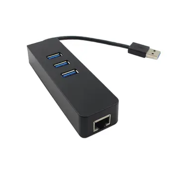 USB 3.0 Hub Gigabit Ethernet Lan RJ45 Sieťový Adaptér Hub s 3 Porty USB na RJ45 Externý Sieťový Kábel Splitter for Mac PC