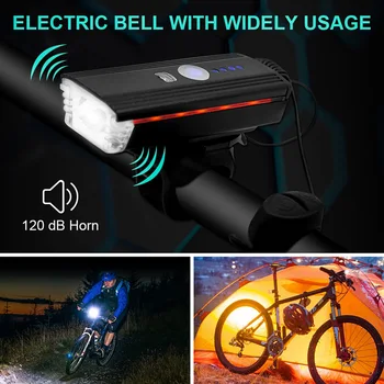 Wasafire Bicykel Predné Svetlo Červená Streamer USB Nabíjateľné Nepremokavé Jazda na Bicykli Baterka Noc LED Cyklistické Svetlometov