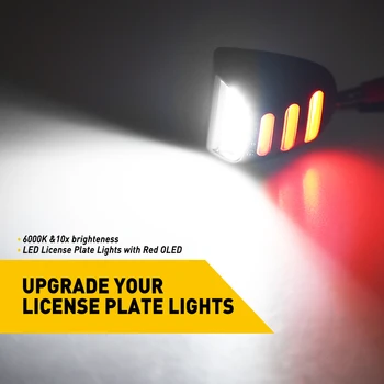 OXILAM Biela Červená 18SMD LED Číslo Auta špz Svetlá pre Chevrolet Silverado Lavína Traverz Tahoe Prímestskej Lampa