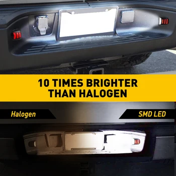 OXILAM Biela Červená 18SMD LED Číslo Auta špz Svetlá pre Chevrolet Silverado Lavína Traverz Tahoe Prímestskej Lampa