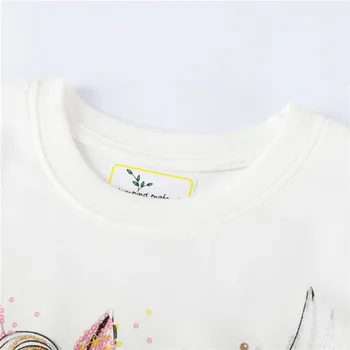 Deti Dlhý Rukáv Jeseň tričko s potlačou Roztomilý Jednorožec, Baby, Dievčatá Kvetinový Kreslené tričká, Baby, Dievčatá Bežné Mikiny