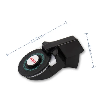 Black Razba Label Maker Mini DIY Príručka Stroji Tlačiareň Motex E101 Upgrade s 9mm 3D Označenie Páskou Darčekovej krabičke Bez Batérie
