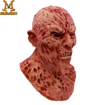Molezu Freddy Krueger Hororové Masky Realistické Dospelých Strany Kostým Deluxe Halloween Strašidelné Masky Karneval Cosplay Prop
