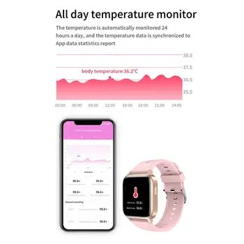 2020 sa Inteligentné Sledovanie Tepovej frekvencie, Krvného Tlaku Sport Real-time Teploty Sledovanie Zdravotného Muži Ženy Smartwatch Pre IOS a Android