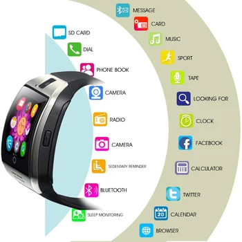 Smartwatch 2020 Športové Kamery SIM TF Karty Fitness Náramok reloj Hodinky pre ios xiao oppo huawei pk amazfit gt08 A1 X6 V8