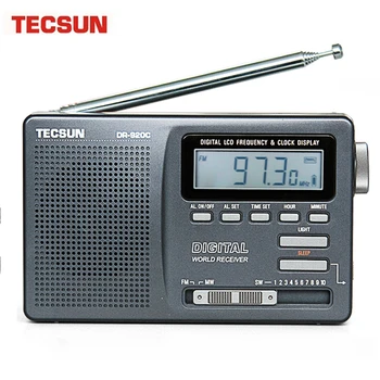 TECSUN DR-920C Digtal Fm Rádio, Displej, FM/MW/SW Multi Kapela Prenosné Rádio Full Band Rádio Hodiny
