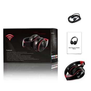 CATASSU slúchadlá Bluetooth Slúchadlá Cez Ucho Bezdrôtové Stereo Headset Mäkké Kožené chrániče sluchu Vstavaný Mikrofón pre PC/mobilné Telefóny/TV