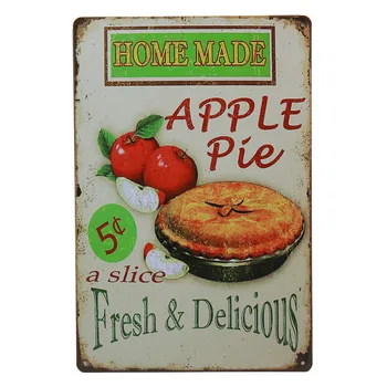Americký Autobus Špz Retro Kovové Umenie Plagátu Doska Apple Pie Popcorn Vintage Tin Prihlásiť Doska Bar Krčmy Domov Garáž Stenu Decor