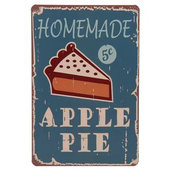 Americký Autobus Špz Retro Kovové Umenie Plagátu Doska Apple Pie Popcorn Vintage Tin Prihlásiť Doska Bar Krčmy Domov Garáž Stenu Decor