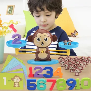 Montessori Matematika Hračka Digitálne Opice Rovnováhu Rozsahu Vzdelávacie Hračka Skoro Učenie Rovnováhy Detí Osvietenie Matematika Hračky