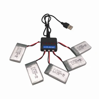 Limskey 800mAh 3,7 V LiPo Batérie + USB Nabíjačka pre SYMA X5C X5 X5SW X5HW X5HC RC Drone Quadcopter Náhradné Batérie Časti