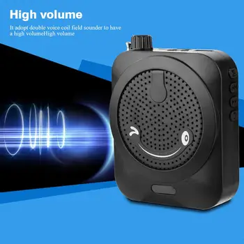 Profesionálne Hlasové Zosilňovač Prenosný Mini Hlas Reproduktor s Earhook Mikrofón Podpora Rádia FM/Jeden-tlačidlá Nahrávania