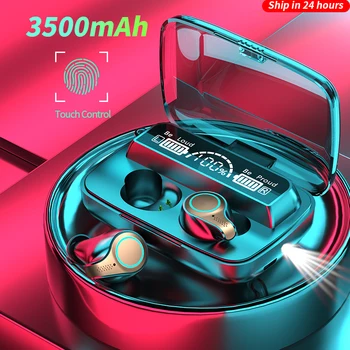 Nové 3500 mAh Bezdrôtové Slúchadlá Bluetooth Slúchadlo LED Displej Športové Vodotesné Slúchadlá HiFi Stereo Slúchadlá S Mikrofónom