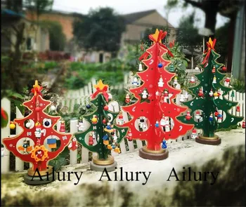 Drevo Vianočný stromček, Vianočné dekorácie dovolenku darčeky robiť pokladníka ploche desk zobraziť rekvizity
