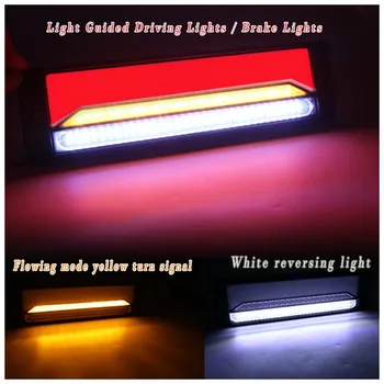 2 ks Vodotesný LED prípojné Vozidlo, Zmes Brzda Stop Svetlo 4 in1 Neon zadné Svetlo Prúdi Zase Signál Svetlo spätné Svetlá