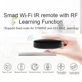 WiFi RF+Univerzálne IR Diaľkové ovládanie Hands-free Hlas Diaľkové Ovládanie Pre Alexa Domovská stránka Google Tuya / Smart Život Aplikácie Hot