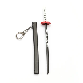 Anime Démon Vrah: Kimetsu č Yaiba Cartoon Kamado Tanjirou Meč Keychain Čepeľ Ghost Keyring Zbrane Model Cosplay Šperky