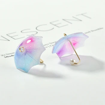 Japonský sen krásne dievča srdca, malý kvet dáždnik akryl gradient dáždnik DIY uchu na príslušenstvo materiál 4PCS