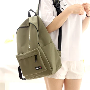 NuFangU jednoduchý dizajn, nylon Kórea štýl ženy batohy módne dievčatá voľný čas taška college school student knihy cestovné tašky