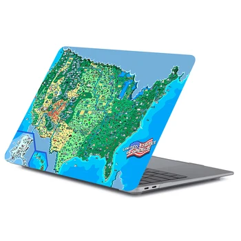 Usa Pixel Mapu Vzor Notebooku puzdro Pre Apple MacBook Pro Retina Vzduchu 12 13,3 palca,Nové Pro 15.4 palce Kryt plášťa