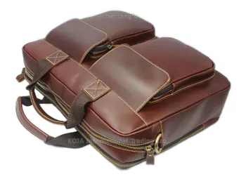 Luxusné talianske Originálne Kožené aktovky mužov, kožené notebook prípade portfólia mužov aktovku business taška na 15