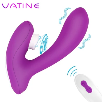 VATINE Klitorisu Stimulátor G-Spot Vibrátor, Dildo Ženská Masturbácia Pošvy Sania Vibrátor Orálny Sex Sacie Sexuálne Hračky pre Ženy