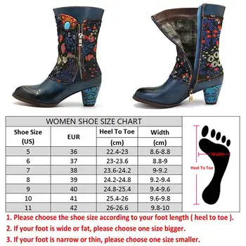 SOCOFY Retro Topánky Kvet Pobočky Vzor Šitie Originálne Kožené Topánky Dámske Topánky Ženy Botines Mujer 2020
