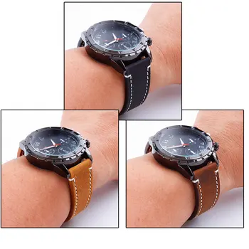 Originálne Kožené Watchband Čierna Tmavo Hnedá Olej, Vosk Kožené Hodinky Remienok Pre Huawei GT2 Náramok 20 mm 22 mm Rýchle Uvoľnenie Hodinky