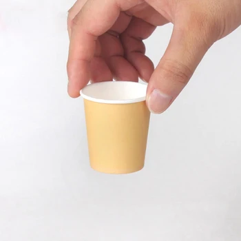 2 oz Jednorazové Kraft Papier Degustačné Poháre Potravín Gade Vzorky Drinkiing Cup Mini Káva Papier Pohár Podpora Balenie Nástroje 100ks/bal.
