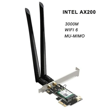 PCI Express Karta WiFi Gigabit pre AX200 Dual Band 2.4 G/5 ghz Bluetooth 5.0 Bezdrôtového Adaptéra Karty