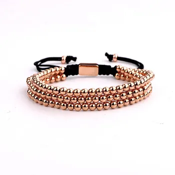 Hot predaj kvalitné luxusné 4 mm z nehrdzavejúcej ocele perličiek muži ženy módne šperky náramok darček pre jej/mu