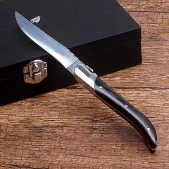 Doprava zadarmo nový produkt Outdoor camping skladací nôž self-defense prenosné camping nástroj, Drevená rukoväť pre Domácnosť nôž