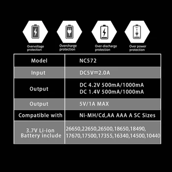PALO Multifuction LED displej 18650 batérie, nabíjačky pre batérie typu AA AAA 18650 26650 16340 14500 22650 batérie+8pcs AAA rechargble batérie
