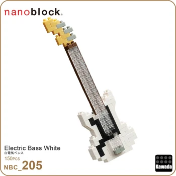 Nové Kawada Nanoblock Elektrické Basy Biela NBC-205 150 Kusov Diamond Stavebné Bloky, Kreatívne Hračky Pre Deti, Zberateľstvo