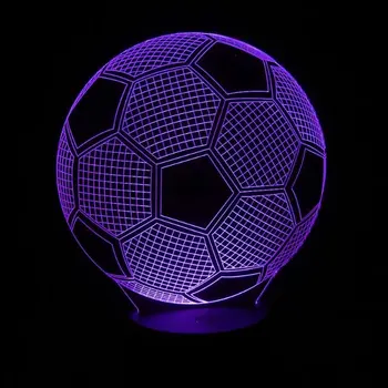 Podpora Farba LED Zmena Nočné Svetlo Futbal Futbal Lampa Náladu Svetlo Strany Vianočné Domáce Dekorácie Darček pre Otca