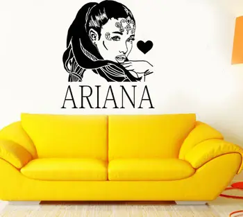 3d plagát R&B Spevák Star Ariana Grande DIY Wall Art Samolepka Dieťa Stenu Odtlačkový Vlastnú Farbu Samolepky na Stenu Pre Dievča Izba A227