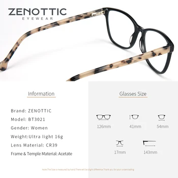 ZENOTTIC Cat Eye Predpis Progresívne Okuliare Ženy Krátkozrakosť, Ďalekozrakosť Optické Okuliare Proti Modré Svetlo Photochromic Okuliare