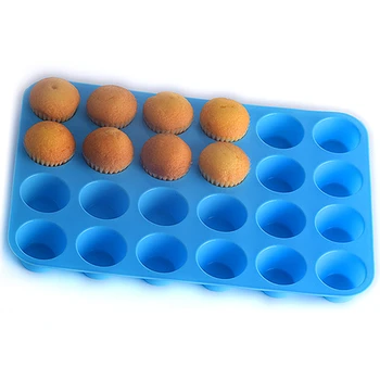 24 Pohár Silikónové Mini Tortu Pan Mini Silikónových Muffin Pan Kuchyňa Vaničky & Formy Non-Stick Pečenie Cukroviniek nástroje