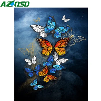 AZQSD 5D DIY Diamond Maľovanie Motýľ Plné Námestie Obraz Kamienkami Diamond Výšivky Mozaiky Zvierat Wall Art