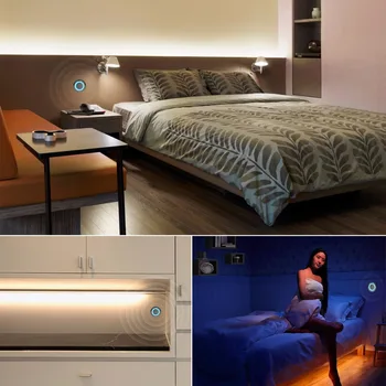 Nepremokavé Plynulou Stmievateľné LED Kabinetu Svetlo S Dotyk Dimmer Prepínač LED Pásy Skriňa Skriňa lampa 2A EÚ Zapojte zdroj Napájania