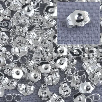 Väčšinu 1000PCS Originálne Výtvarné 925 Silver Vyplnené Šperky Zistenia Späť Zátka Pre Stud Pin Šperky Nastavenia 925 Vyrazené LOGO