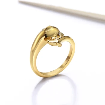 Roztomilý delfín krúžok 316L Nerezovej ocele, Šperky Narodeniny Darček pre Dievča, Zlatá farba Krásne Prstene Ženy OL Šperky