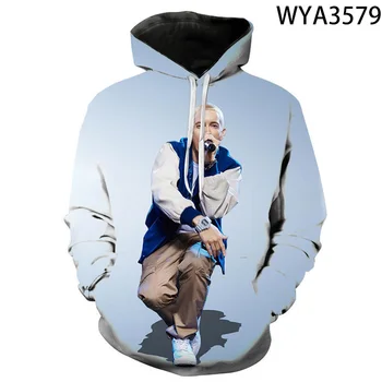 Hoodies Eminem Mikina 3D Vytlačené Muži, Ženy, Deti Móda Chlapec Dievča Deti Pulóver s Kapucňou Streetwear Bežné Bunda Topy