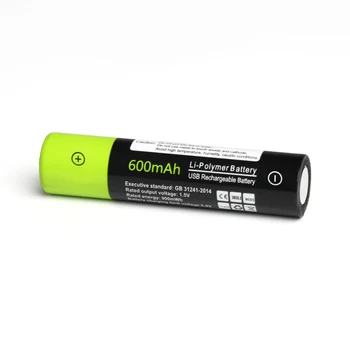 ZNTER 1,5 V AAA Nabíjateľné Batérie 600mAh USB Nabíjateľné Lítium-Polymérová Batéria, Rýchle Nabíjanie cez Micro USB Kábel