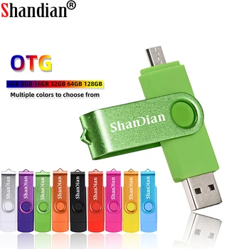 SHANDIAN USB 2.0 USB flash Black OTG pre smartphone PC 512 gb diskom 1 TB 32 GB, 64 GB Red pendrives Zelená USB stick Ružové pero jednotky